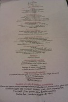 Le Virtu. La Parnada menu. Abruzzo cuisine. Philadelphia