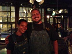 Ian Brendle and wife Barbie Marshall at a recent Industry Night at Alla Spina.