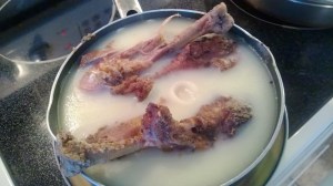 Turkey frozen in (duck fat)  carbonite. 