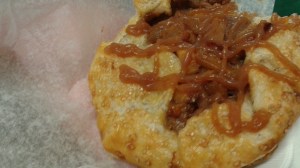 Apple tart with freshly applied caramel sauce from Zynnie Bakes. 