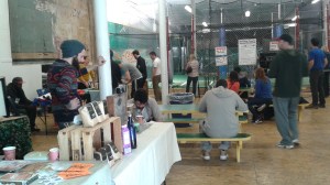 Zach Urbanski at The Peddler Coffee table at Everybody Hits.  