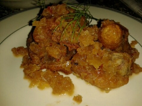 Fried pig tails with fennel agrodolce at Alla Spina.