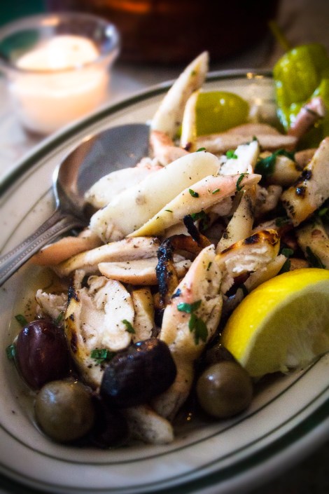 Grilled octopus at Dmitri's (3rd & Catherine). by Jacki Philleo. 